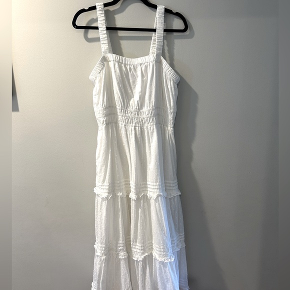 COPY - White Tiered Ruffled Maxi Sundress size large EUC - Picture 2 of 6
